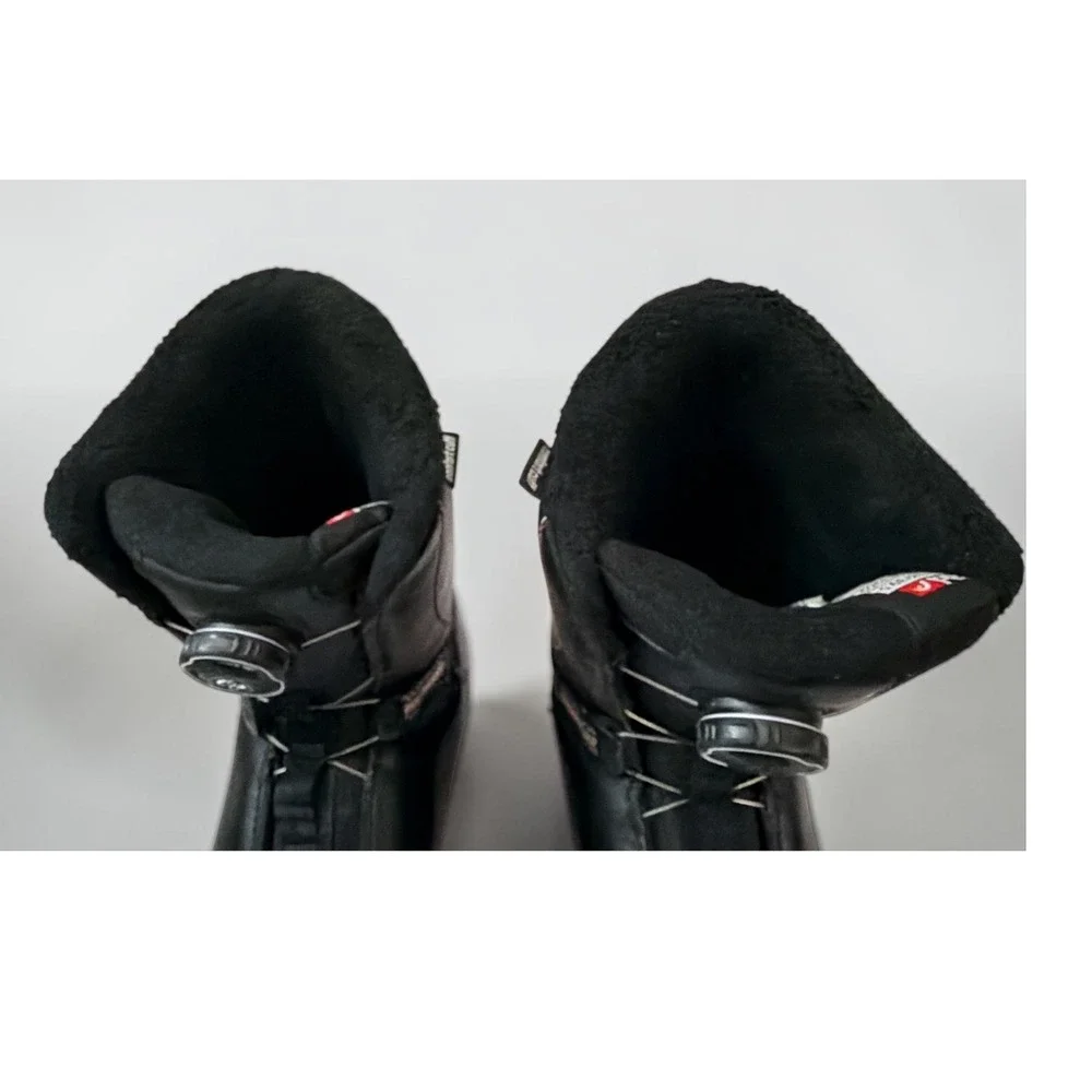 Head JR BOA Snowboard Boots Black Red Contrast Stitching US Women 6-7 EU 38-39.5